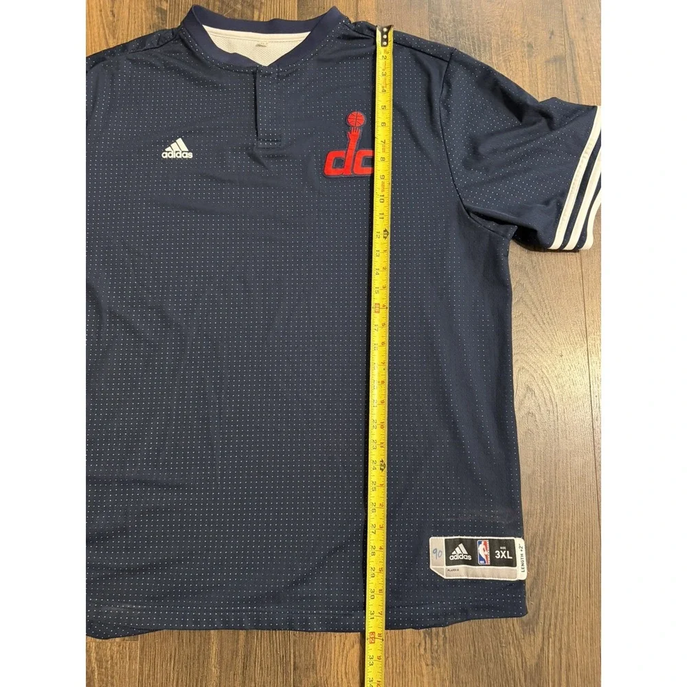 Adidas Washington Wizards  DC Warm Up Jersey Men's 3XL Blue Short Sleeve